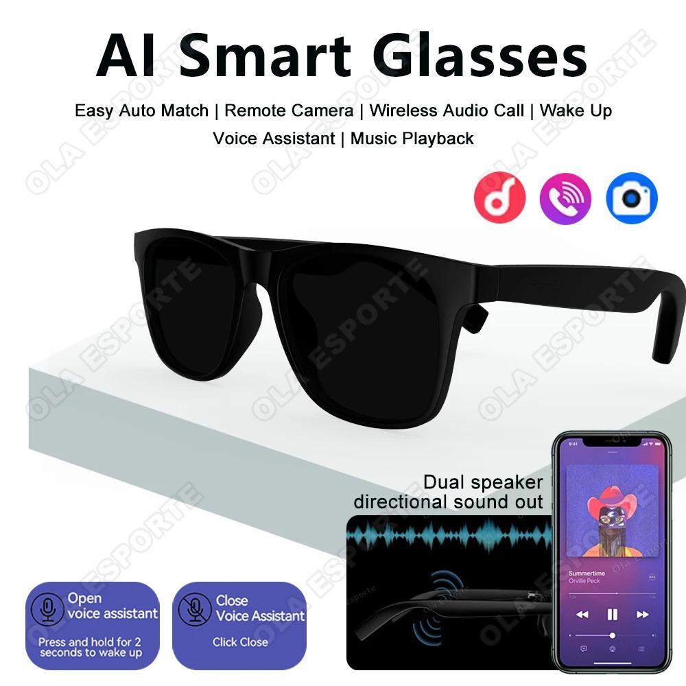 2026 Smart Glasses AI Voice Intelligent Bluetooth Call Music Playback Glasses Touch Headset UV Protection Sunglasses Man Women