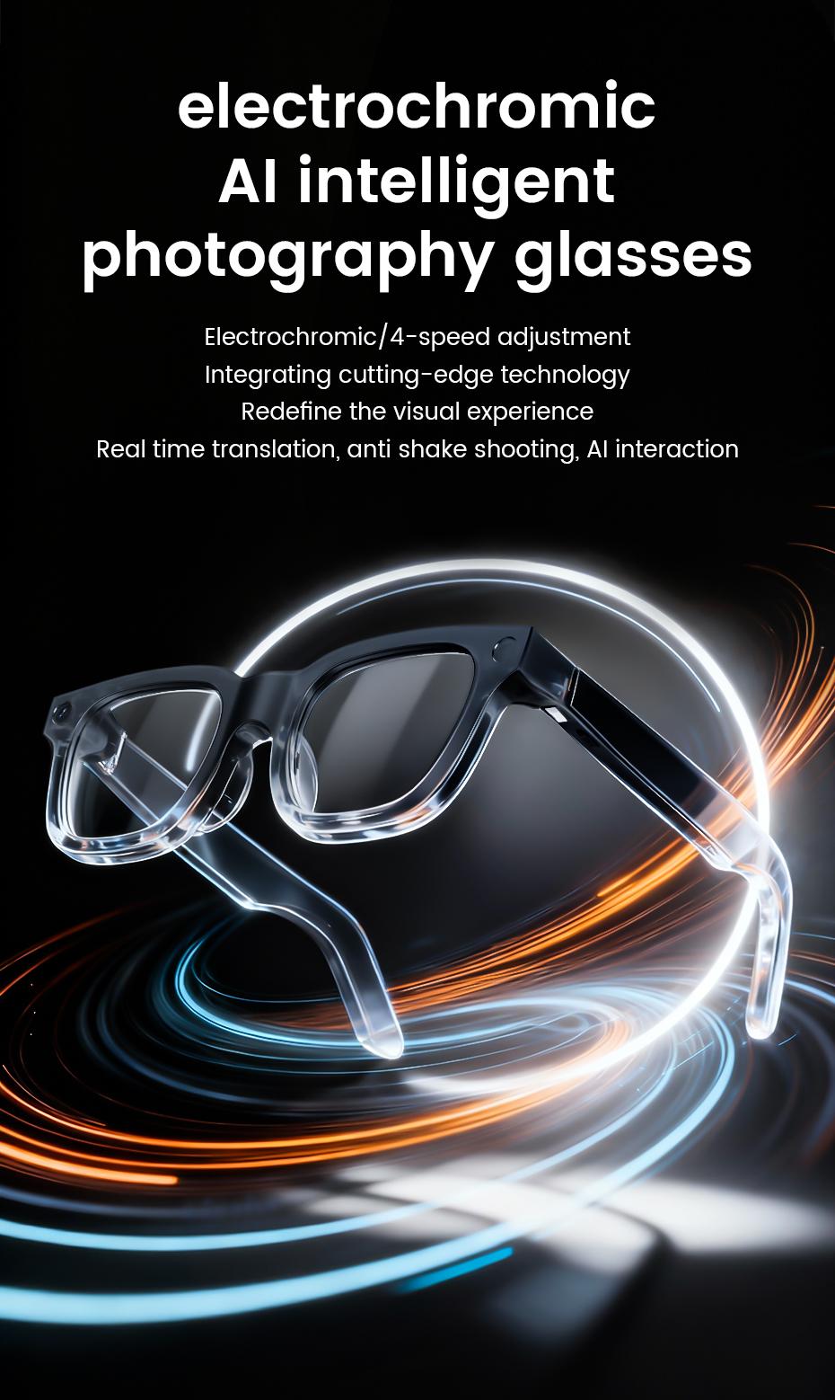 2026 New AI SmartGlasses 800W Camera Touch-sensitive AI Translation 320mah AI Photo Recognition 32 GB Storage Smart Sunglasses - gallery