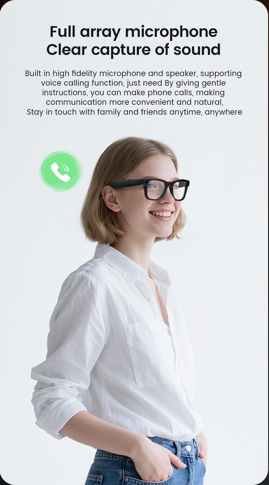 2026 New AI SmartGlasses 800W Camera Touch-sensitive AI Translation 320mah AI Photo Recognition 32 GB Storage Smart Sunglasses - gallery
