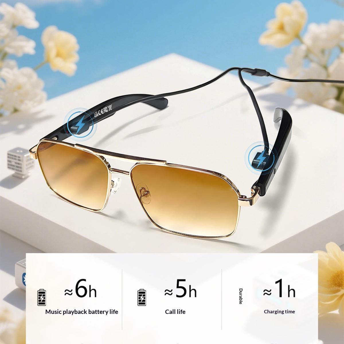 Smart Glasses Real Time Translation Wireless Bluetooth Touch Call Sports For Men Music Smart Glasses With Translator - gallery