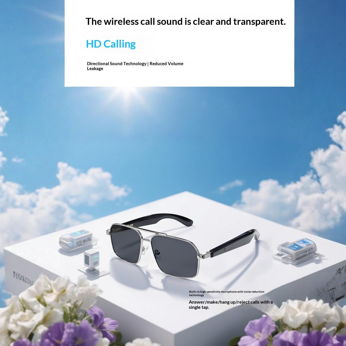 Smart Glasses Real Time Translation Wireless Bluetooth Touch Call Sports For Men Music Smart Glasses With Translator - gallery
