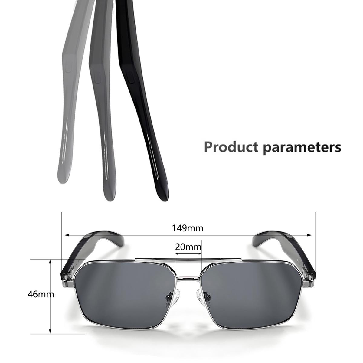 Smart Glasses Real Time Translation Wireless Bluetooth Touch Call Sports For Men Music Smart Glasses With Translator - gallery