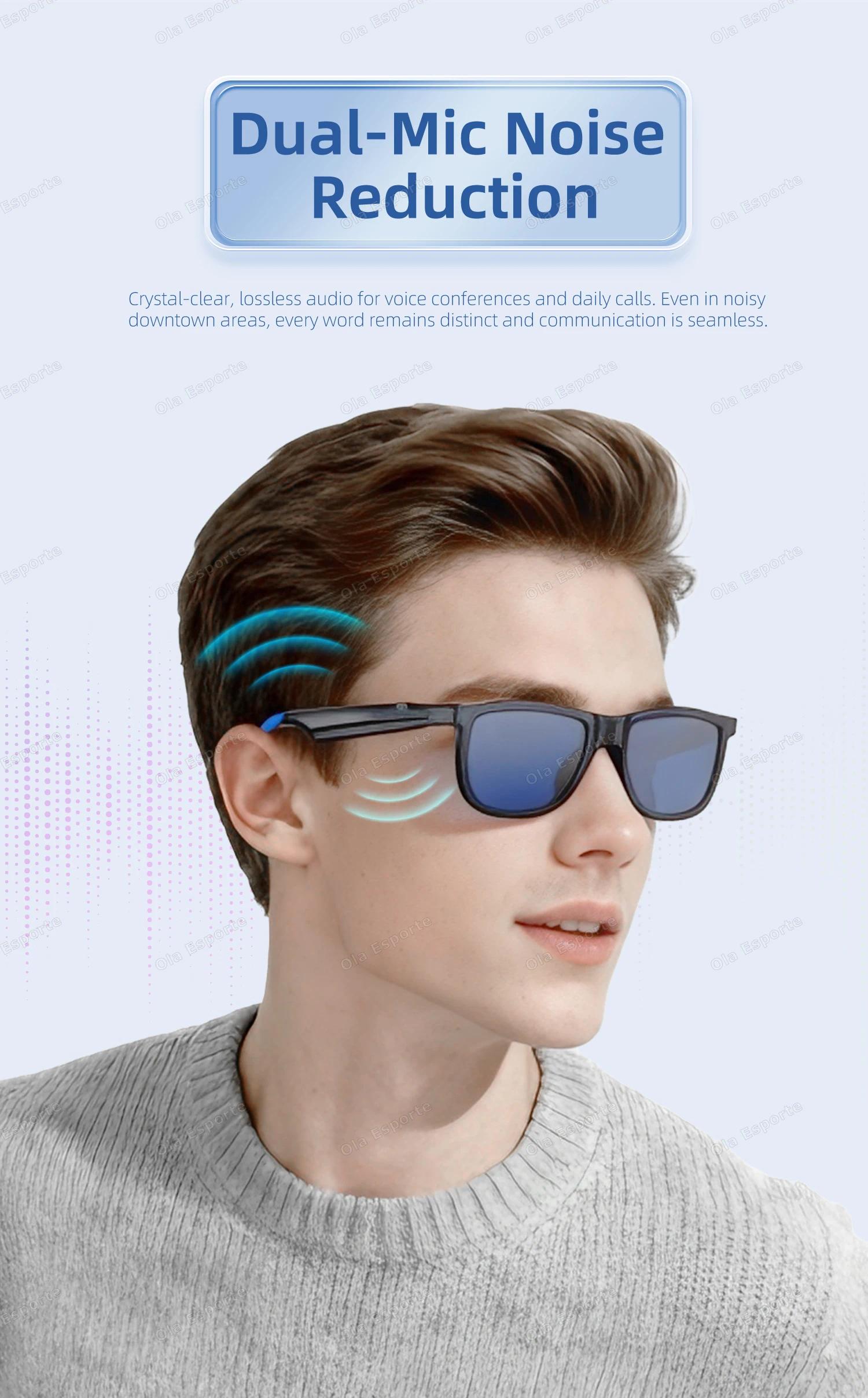 2026 Smart Audio Glasses Touch Control Color Changing Lens Dual Microphone Noise Reduction AI translation Bluetooth Sunglasses - gallery