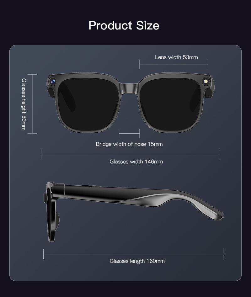 2026 New Smart Glasses Men 4K 8MP HD Camera Video Recording Language Translation ChatGPT WIFI Bluetooth Call Audio Glasses Women - gallery