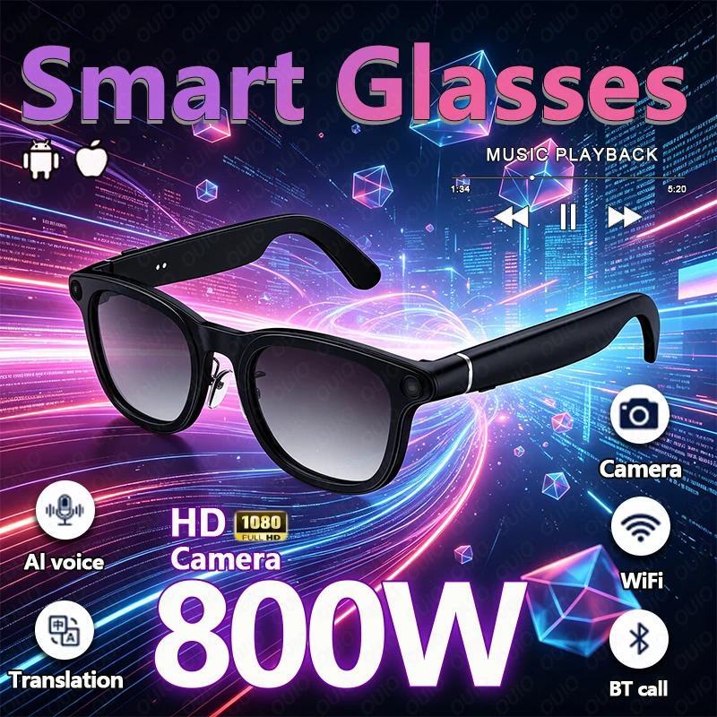2026 New Smart Glasses Dual Microphone Noise Reduction Listening to Music 800W HD Camera Recording Bluetooth Call Smart Glasses