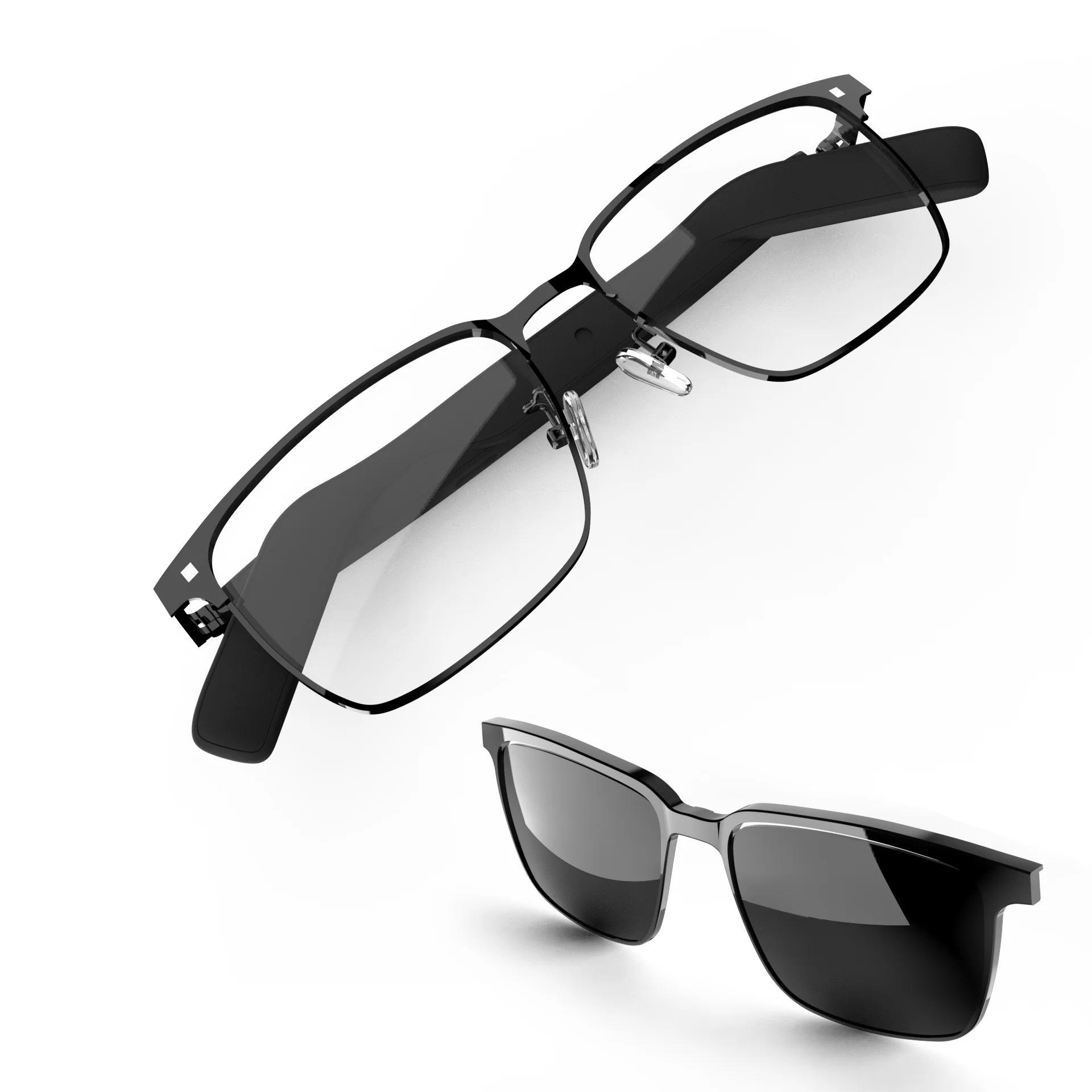 SG-20 Pro TWS 2-in-1 Smart Bluetooth Glasses - Convertible Sunglasses & Clear Lenses, Wireless Audio, Touch Control - gallery