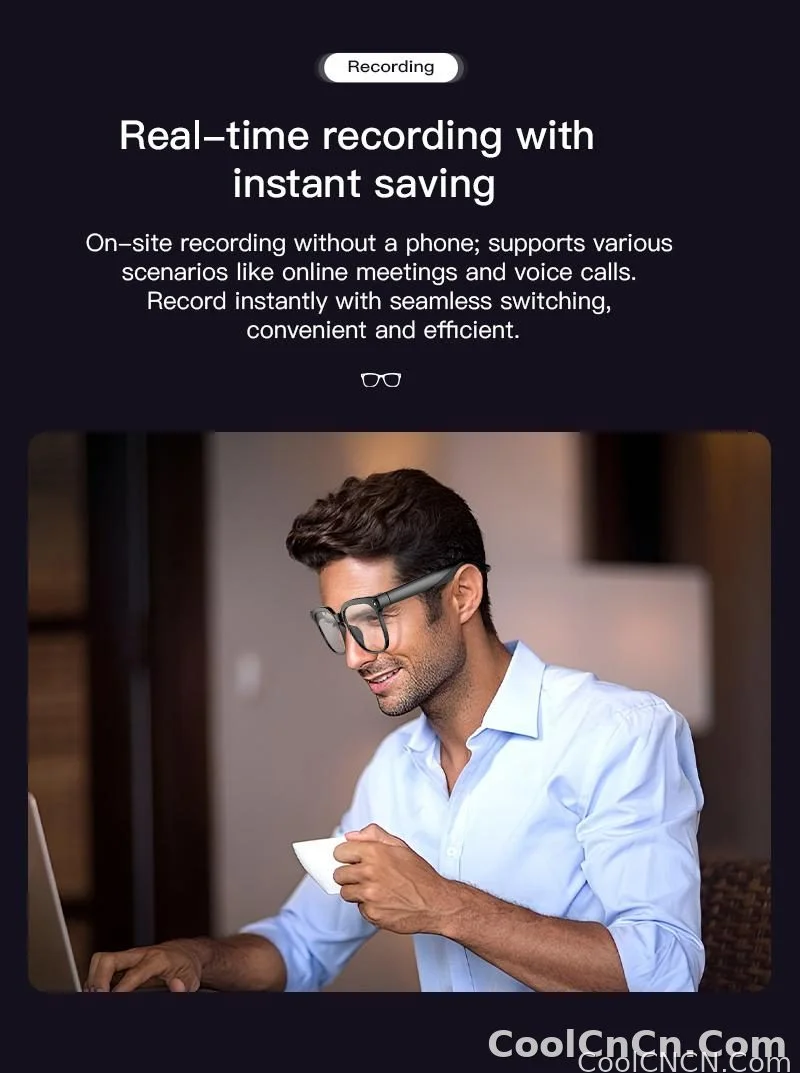 2026 Smart AI Glasses Men New 4K HD 800W pixel Camera 32GB Memory 120+ Translation ChatGPT Music Shoot Photos &Video Sunglasses - detail
