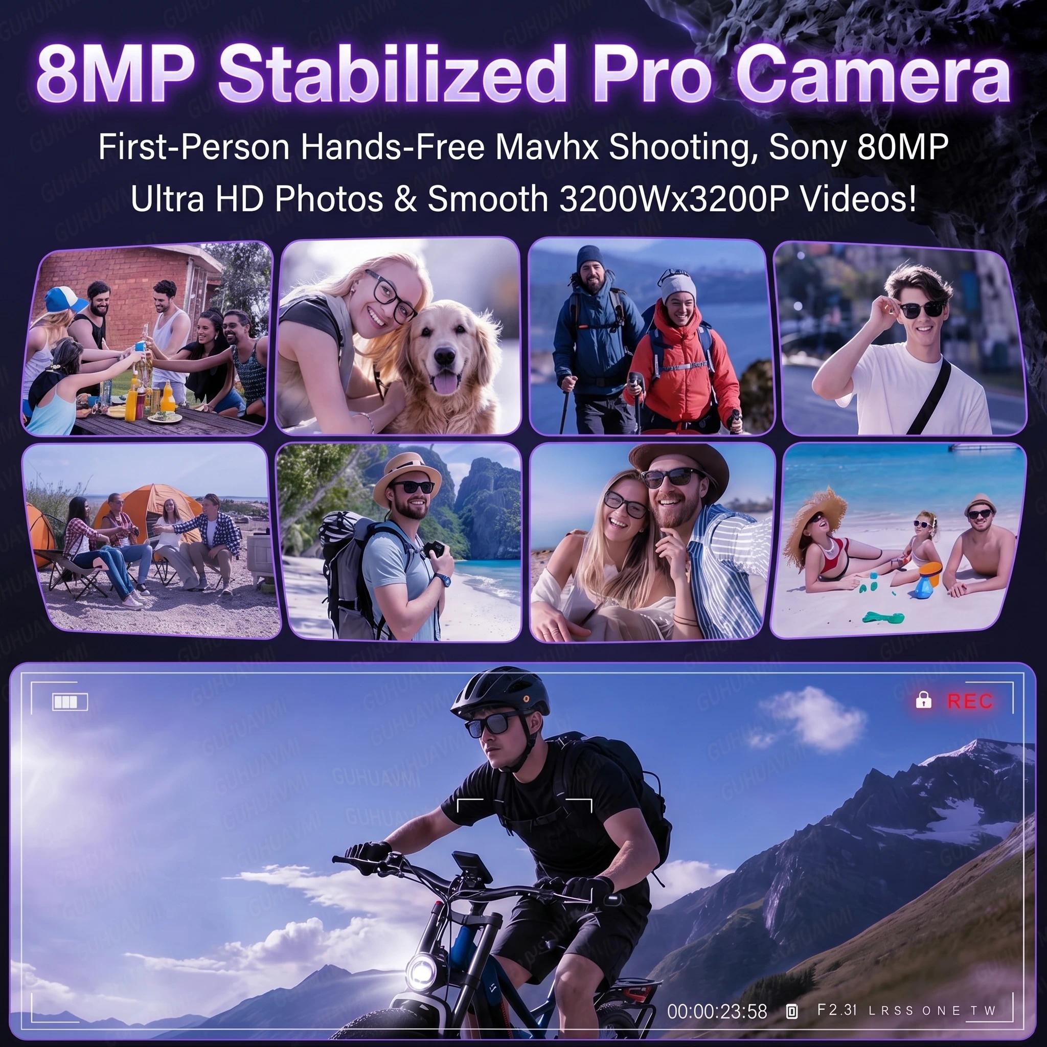 AI Camera Glasses 2026 New 1080P Video Recorder Bluetooth Audio Open Ear Music Voice Control WiFi Sync Smart Eyewear Outdoor Use - gallery