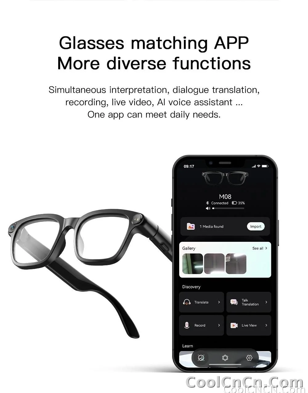 2026 New 800W Pixel Camera 1080P Video Recording Smart Glasses Men AI Voice Assistant Music Player Translation Sports Sunglasses - detail
