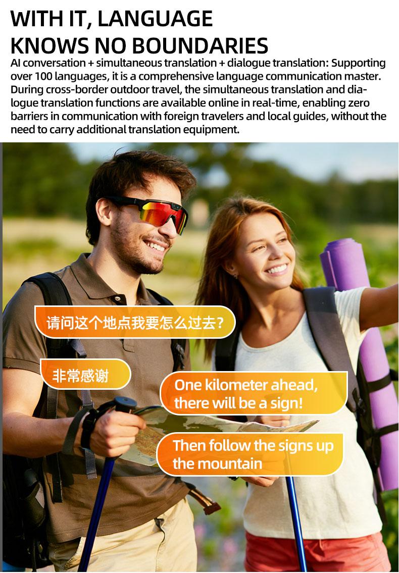 2026 New AI Sport Cycling Smart Glasses 80MP Camera 1200P HD Video Bluetooth 5.3WiFi Open Ear Riding Speaker Real-Time Translate - gallery
