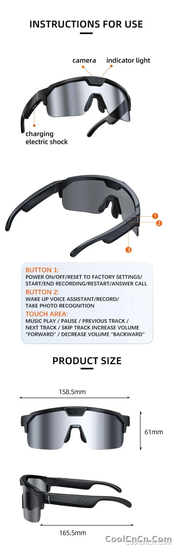2026 New AI Sport Cycling Smart Glasses 80MP Camera 1200P HD Video Bluetooth 5.3WiFi Open Ear Riding Speaker Real-Time Translate - detail
