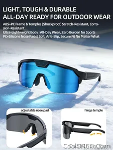 2026 New AI Sport Cycling Smart Glasses 80MP Camera 1200P HD Video Bluetooth 5.3WiFi Open Ear Riding Speaker Real-Time Translate - view 11