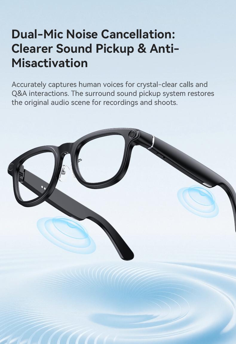 AI Smart Audio image Glasses, 3600mAh Charging Case, Hands-Free Call, Open-Ear Headphones, for Driving, Running, Daily Use - gallery