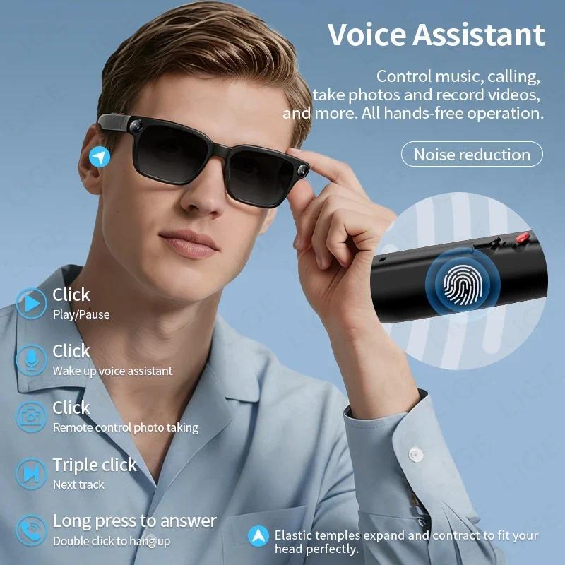2026 New AI Smart Sunglasses 8MP HD Camera Glasses 1080P Video Recording Translation Call Waterproof Bluetooth Eyewear Men Women - gallery