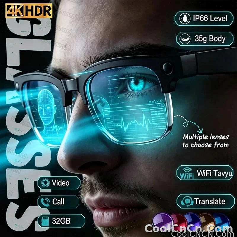 4K 800W HD Camera AI Smart Glasses 2026 ChatGPT Record Video Languages Translation Music Player Sunglasses Glasses With Camera