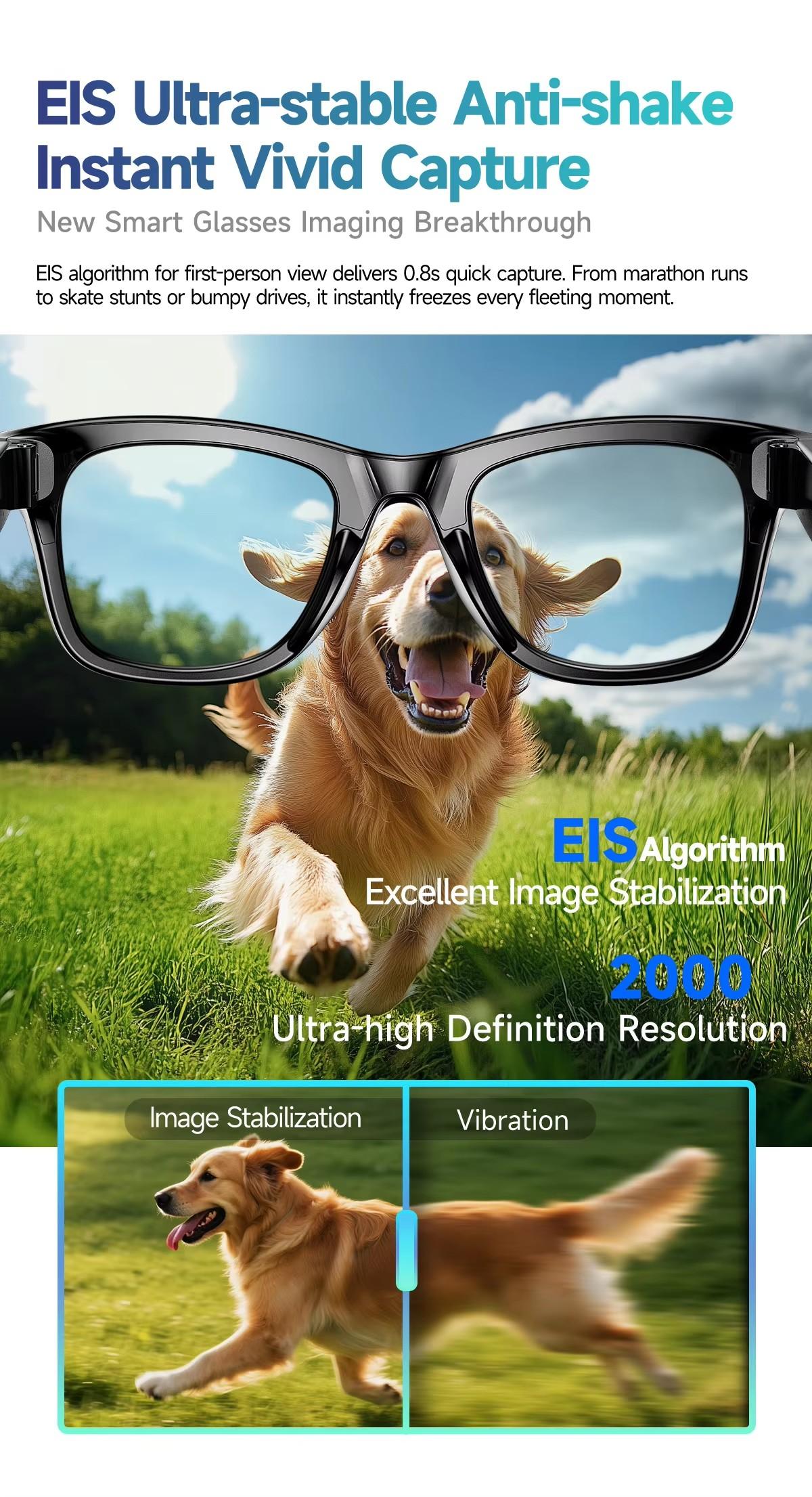 W610 AI Smart Glasses with Video Camera 800W Outdoor Sunglasses Wi-Fi Transfer BT Calling Audio Record Smart Wearable Headset - gallery