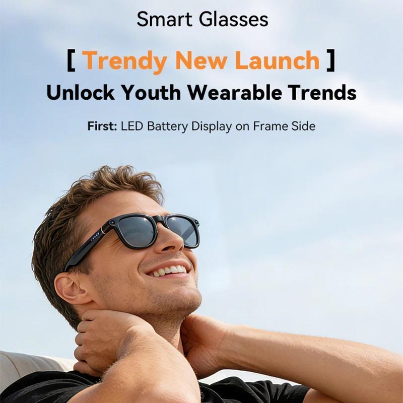2026 Ultra AI Smart Glasses 1200P Camera ChatGPT Voice Assistant 32GB Storage Real-time Translation Bluetooth Music Sunglasses - gallery