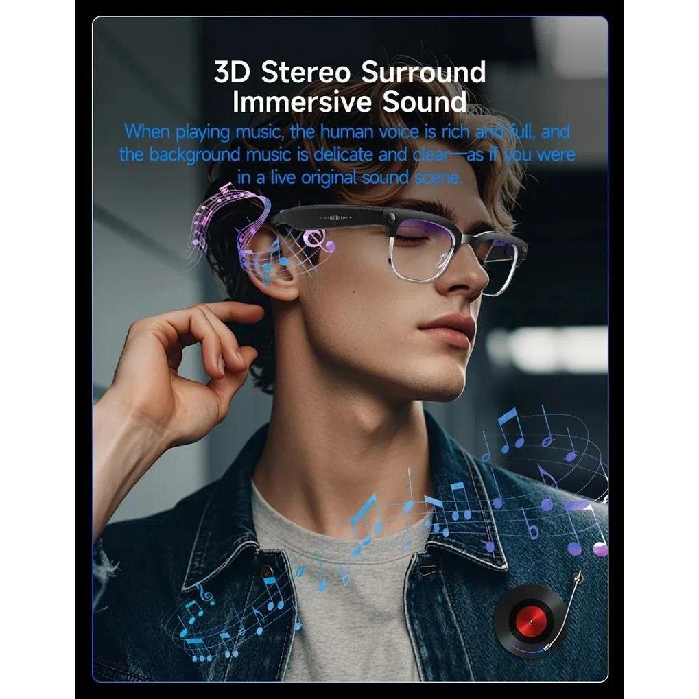 With Camera AI 4K Glasses New Upgrade 800W HD Video Recording AI Photo Recognition Translation Bluetooth Call Voice Sunglasses - gallery