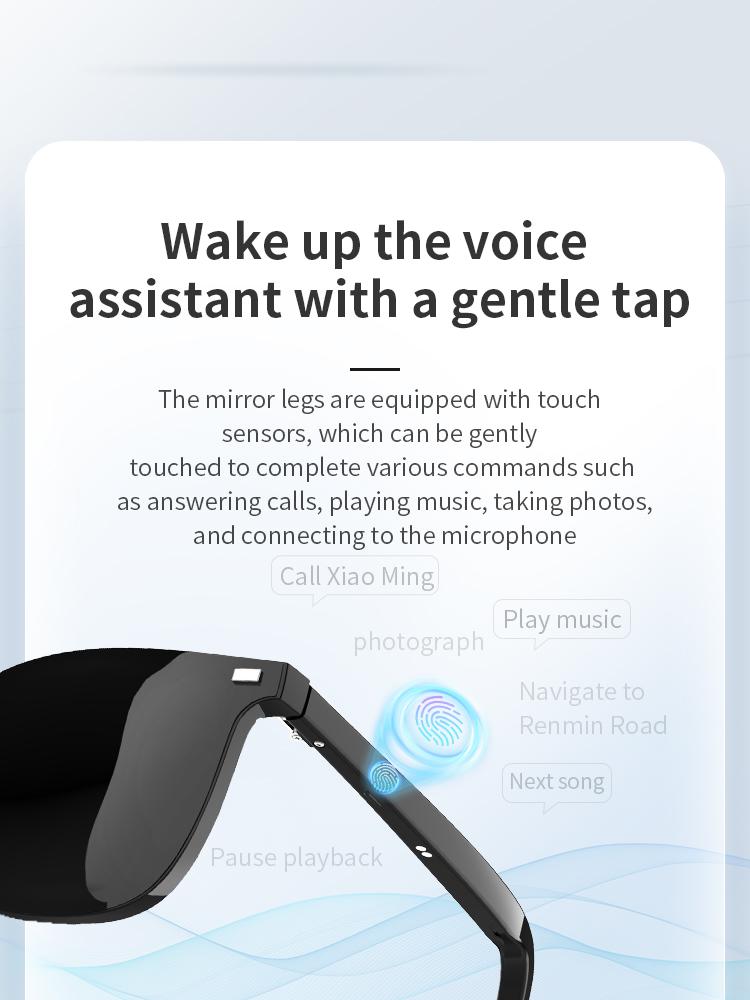 Bluetooth Smart Glasses Voice Call Music Play Remote Control Camera Wireless Bluetooth Headset Waterproof Glasses For Men  Women - gallery