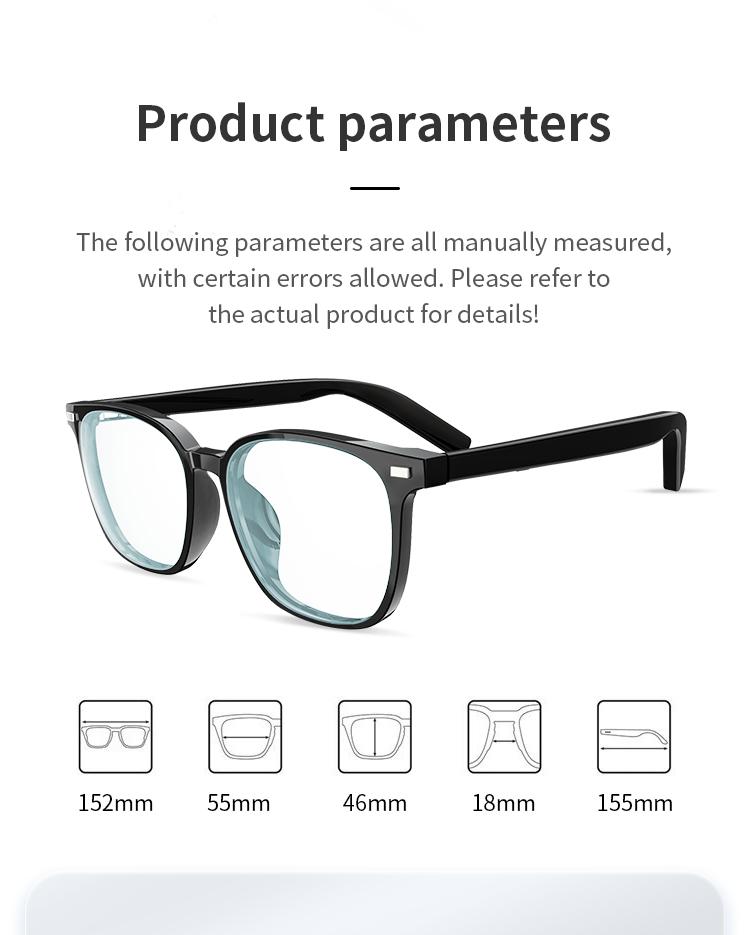 Bluetooth Smart Glasses Voice Call Music Play Remote Control Camera Wireless Bluetooth Headset Waterproof Glasses For Men  Women - gallery