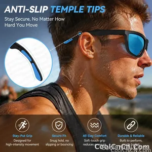New 2026 Pro Smart Sunglasses Bluetooth AI Voice Assistant Translation HD Audio ENC Dual Mic Touch Color Change IP65 TR90 Frame - view 7