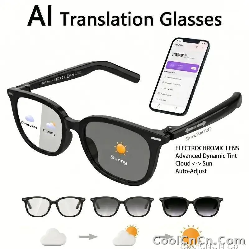 2026 New AI Smart Glasses,AI ChatGPT and Gemini-2.5 with 164 Translations Supported,Bluetooth Glasses for Men Women,Music Playback & Hands-Free Calling,Photochromic Lens,IP67 Waterproof - detail