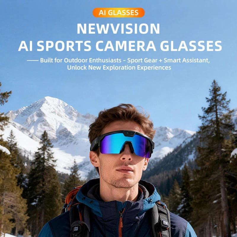 2026 Smart Cycling Glasses Sun Protection Listening to Music Taking Photo and Video AI Translation Voice Assistant Smart Glasses - gallery