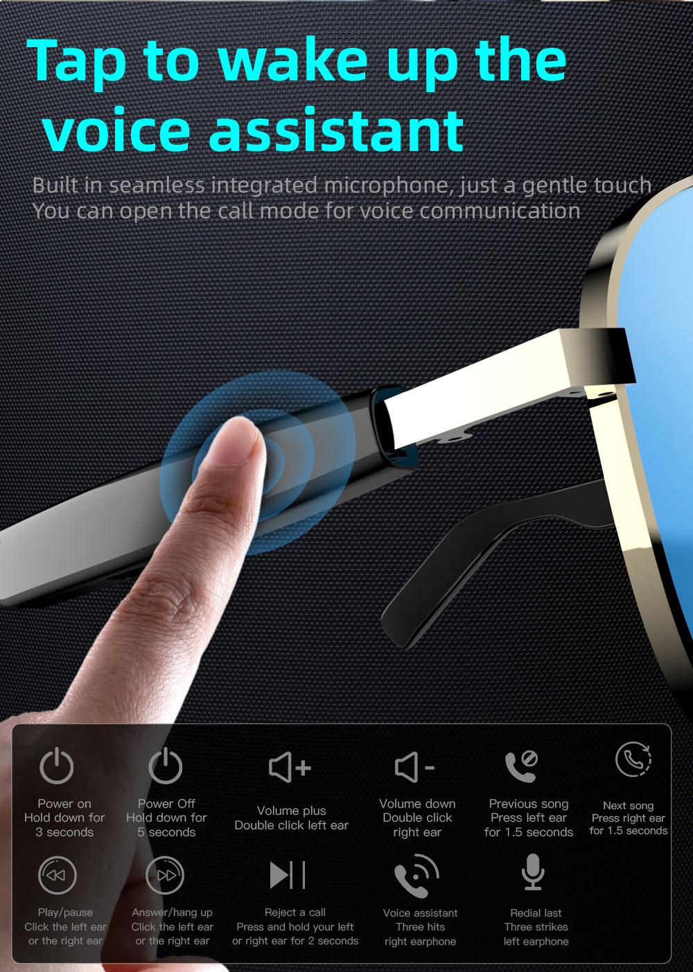 SG13 Smart Eyewear With Immersive Open Ear Audio, Stylish Gradient Frame, Bluetooth 5.4 Wide Compatible With iOS And Android - gallery