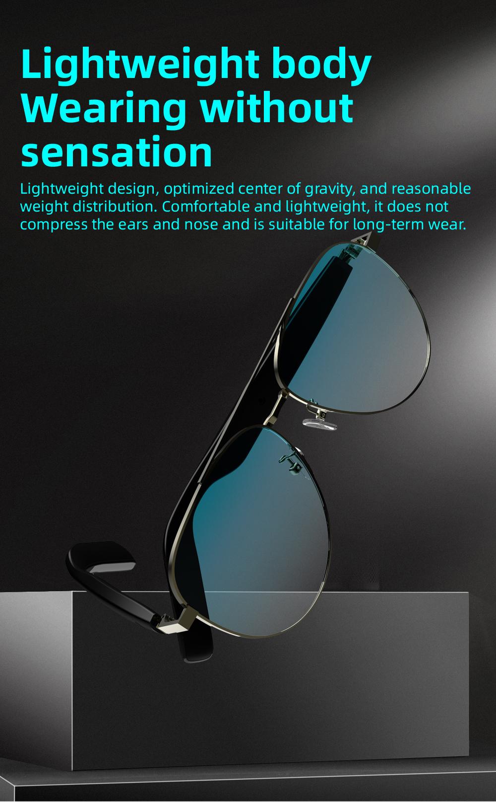 SG13 Smart Eyewear With Immersive Open Ear Audio, Stylish Gradient Frame, Bluetooth 5.4 Wide Compatible With iOS And Android - gallery