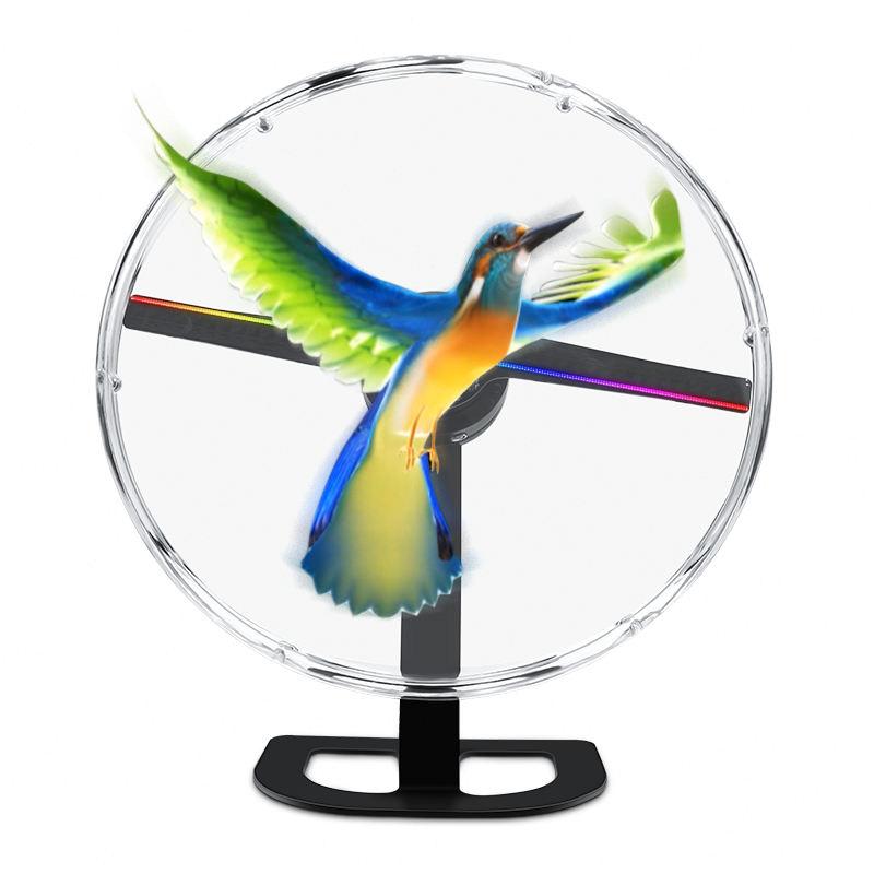 32cm Advertising Machine Desktop Projector Vertical Transparent Screen LED 3D Hologram Fan for Shopping Malls Logo Show
