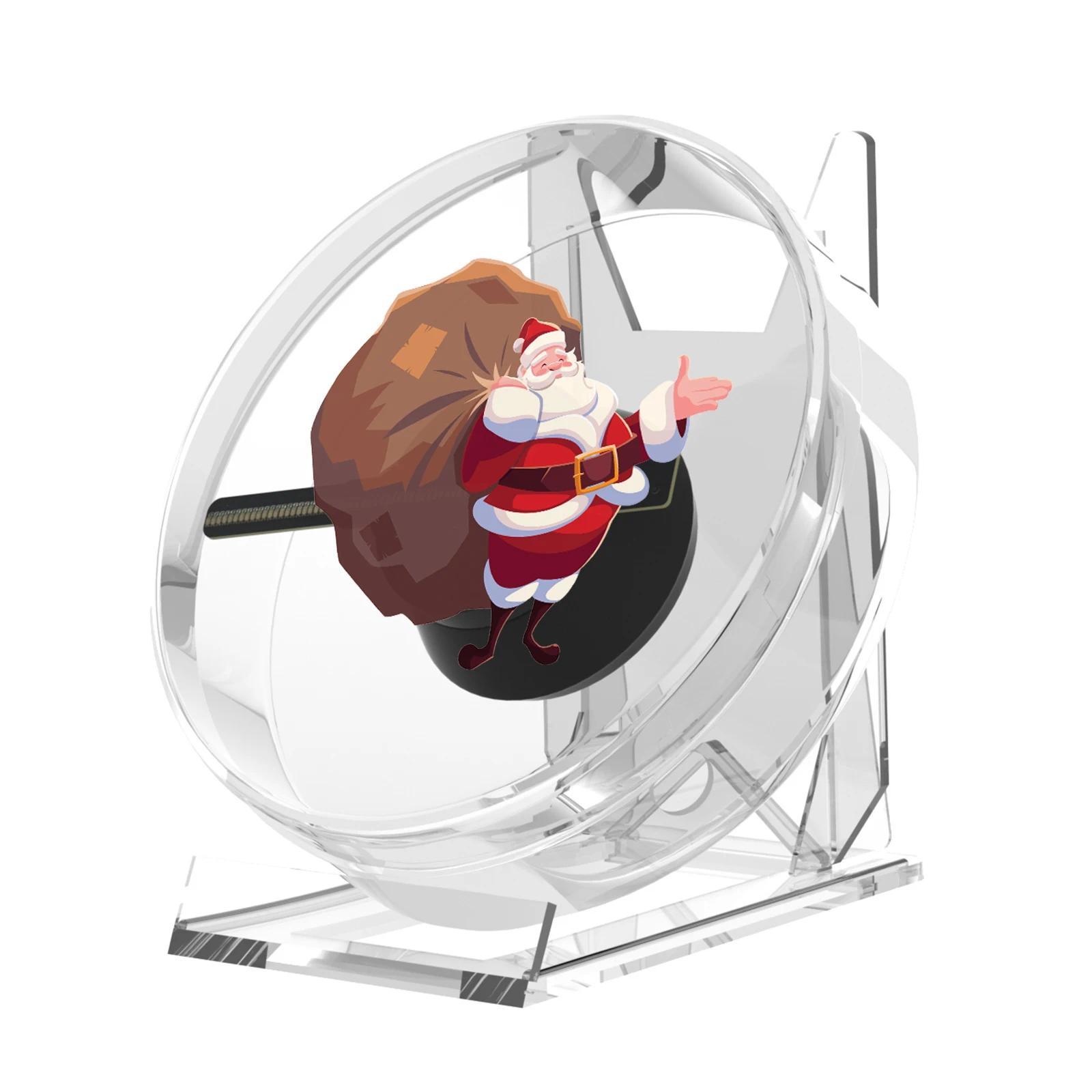 Mini 3D Holographic Projector Fan Desktop LED Advertising Machine Hologram Picture Video Display Remote Control with Stand