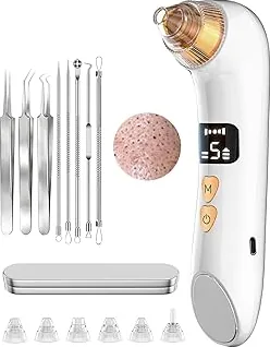 Trending Now Upgraded Visible Blackhead Remover Pore Vacuum,5 Suction Levels,6 Probes · Heating Facial Deep Cleansing,6MP HD Camera,25X Magnification Facial Pore Acne,Comedone Whitehead Extractor Tools Women Men — Perfect Gift Idea