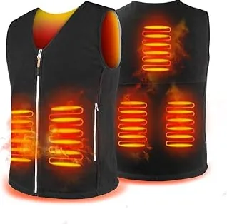 2026 New Warm Storm Heated Vest, Unisex V-Neck Polar Fleece Jacket with 5-Zone Heat & 3 Settings for Outdoor, Work, Winter — Perfect Gift Idea