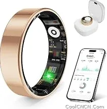 Trending Now Smart Health Ring, Featuring Stress and Sleep Monitoring Functions, Compatible with iOS and Android,Waterproof Fitness Tracker for Women & Men, No Subscription Fee. (Rose Gold, 8) — 2026 Collection - view 1