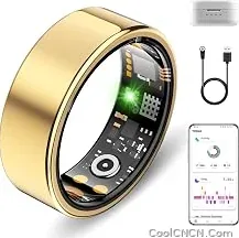2026 New Smart Ring for Women Men, Sleep Activity Health Tracking Ring, Gold 8 — for Men Women - view 1