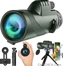 Trending Now Monocular-Telescope 80x100 High Powered for Adults Monocular for Smartphone Adapter Telescope Hunting Wildlife Bird Watching Travel Camping Hiking-Green — Compact & Portable - view 1