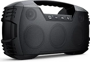 Smart Choice Outdoor Bluetooth Speaker, IPX7 Waterproof, 90W Peak, 32H, Black — Floating design, deep bass, TWS stereo, portable handle, rugged build for pool days, beach trips, kayaking, and hiking — Travel Friendly