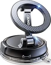 Exclusive Edition ANDERY Car Phone Holder for Magsafe [78+LBS Strongest Suction & 2400gf Strongest Magnetic] 360° Adjustable Car Phone Mount, Phone Holders for Your Car for iPhone 17-12 Pro Max Air Plus (Carbon Fiber) — Gift Set Edition