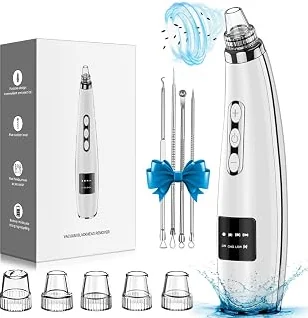 Advanced Blackhead Remover Pore Vacuum, USB Rechargeable Face Pore Cleaner Tool - Upgraded Electric Comedone Whitehead Extractor Tool-5 Suction Power,5 Probes,Blackhead Vacuum Kit for Women & Men — Free Worldwide Shipping