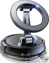 Upgraded Version Compact Foldable Car Phone Holder for Magsafe [78+LBS Strongest Suction & 2400gf Strongest Magnetic] 360° Adjustable Car Phone Mount, Phone Holders for Your Car for iPhone 18-12 Pro Max (Carbon Fiber) — Upgrade Your Lifestyle - view 1