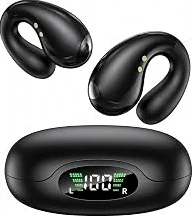 Hot Item Boytond Ultra Open Ear Earbuds — Ergonomic Clip-On Earbuds, Small Bone Conduction Over-The-Ear Headphones with Waterproof Design, Perfect Running Headphones for Sports and Fitness, Onyx Black — Perfect Gift Idea