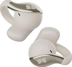 High Quality Monster AC225 Open Ear Earbuds, Stereo Sound, Bluetooth 6.0 Open Ear Headphones, Lightweight Comfort Clip-On Earbuds with ENC Mic for Clear Calls, 36H Playtime, Touch Control, IPX6 Waterproof, White — for Men Women