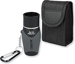 Trending Now Carson MiniMight 6x18mm Pocket Monocular with Carabiner Clip (MM-618) — for Men Women