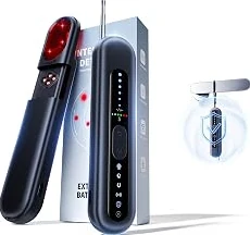 Ultra 9-in-1 AI Hidden Camera Detector,RF Detector,GPS Detector,Anti Spy Detector — Built-in Multi-Sensor AI Chip, Anti Spy Detector, Bug Detector, Hero Privacy Pen for Hotel Bathroom Car Travel Office,Black — Durable Design