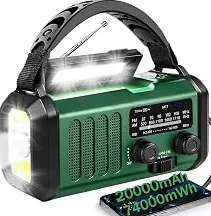 Upgraded Version QAUYYW Hand Crank Solar Emergency Radio,74000mWh NOAA AM FM Weather Radio — 74,000 mWh battery, clear NOAA AM/FM, 3‑mode LED flashlight & reading light, USB‑C SOS alarm for survival emergencies. — 2026 Collection