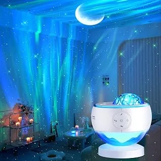 2026 New LED Galaxy Projector Sound Machine Aurora Night Light Projector with 30 Sounds,16 Colors Bluetooth Speaker, Remote Timer Teen Girl Gift Trendy Stuff Led Lights for Bedroom Sensory Light for Autism — Free Worldwide Shipping
