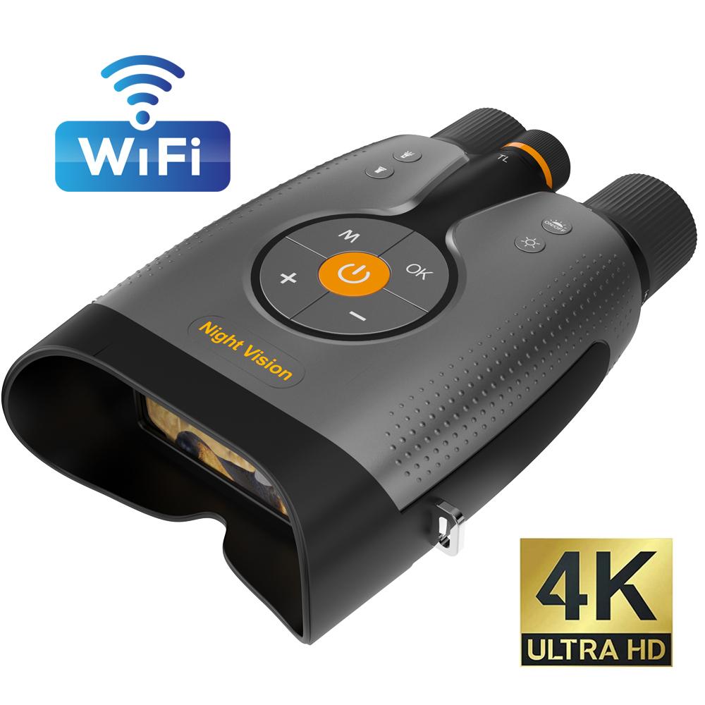 DS371 4K 52MP UHD Night Vision Binoculars Camera WIFI Infrared Digital Telescope Video Camcorder for Hunting with AI Color
