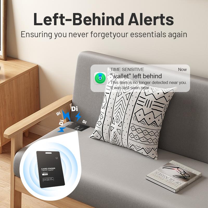GPS Smart Wallet Tracker Card Bluetooth Anti-loss Device for Apple Smart Tracker for Key Luggage Wallet Works Find My