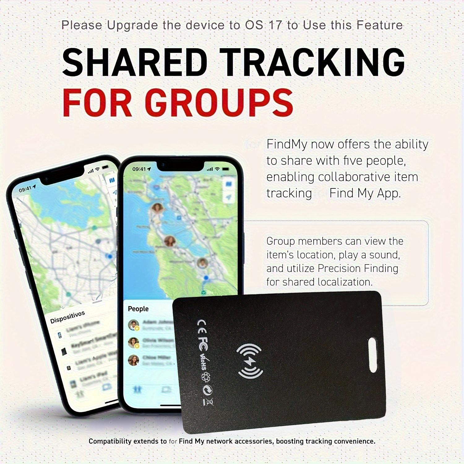 Ultra-Thin Card Tracker Compatible with Find My, for Bags, Passports, Backpacks, Suitcases, Laptops, etc Wireless Charging
