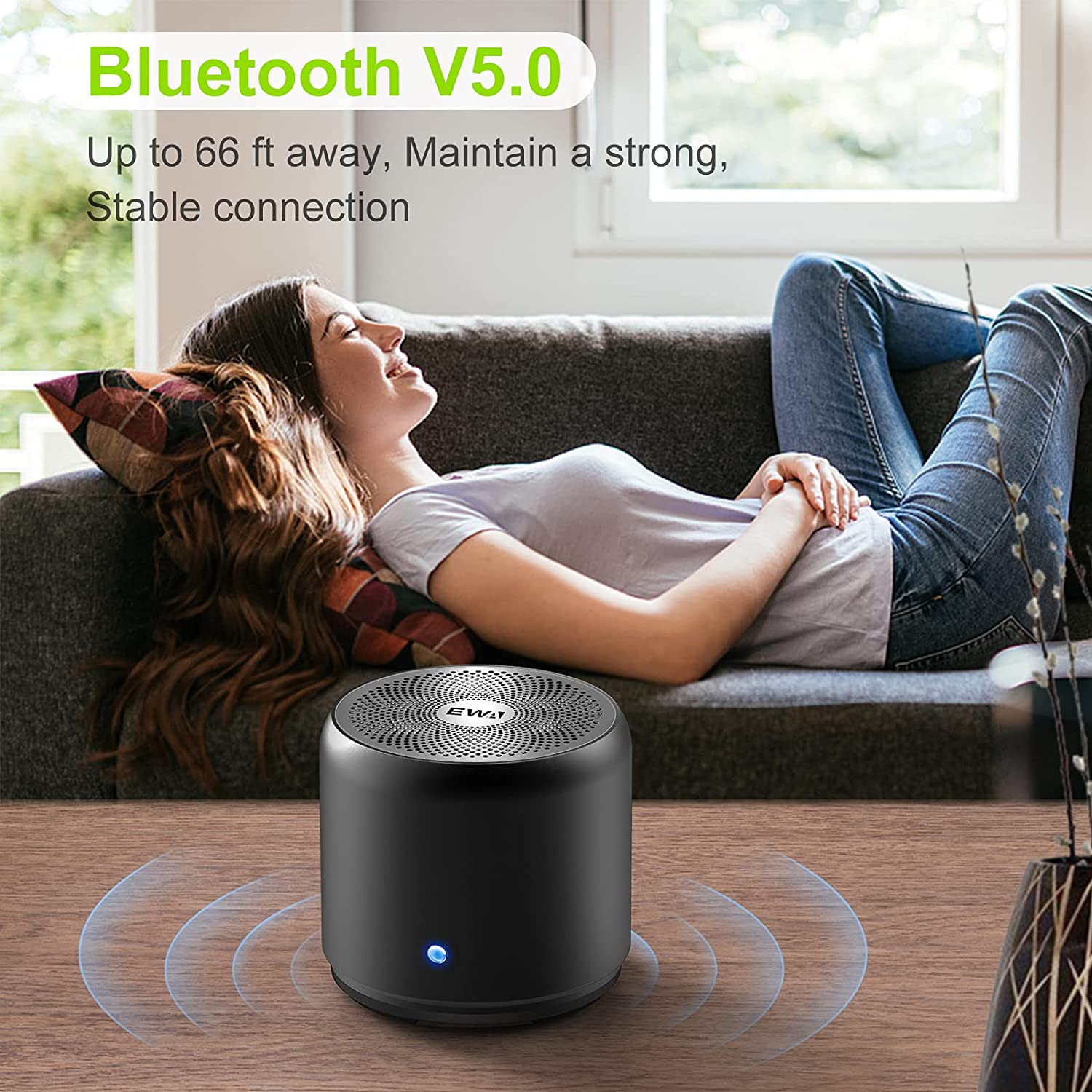 EWA Portable Bluetooth Speaker 8W StormBox Blast Outdoor Wireless Speaker Dual Stereo Party Camping Speaker 1200 mAh 4H Playtime